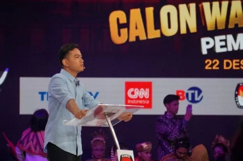 Calon wakil Presiden Gibran Rakabuming Raka saat debat (F:istimewa)