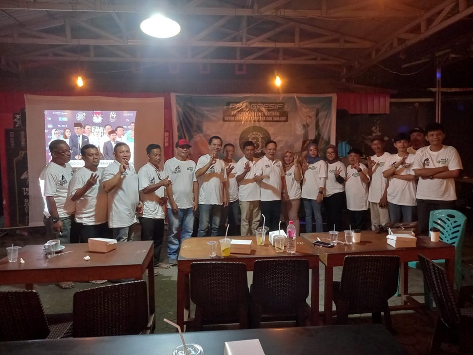 Nonton Bareng (Nobar) Debat   Cawapres. Bersama calon pengusaha, mahasiswa, Gen Z dan Caleg Parpol koalisi. (F:dok Pregresif)