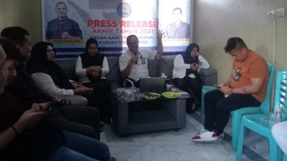 Gelar Press Release Capaian Program Kerja, BNNK Boalemo Lampaui Terget BNN (F:humas).