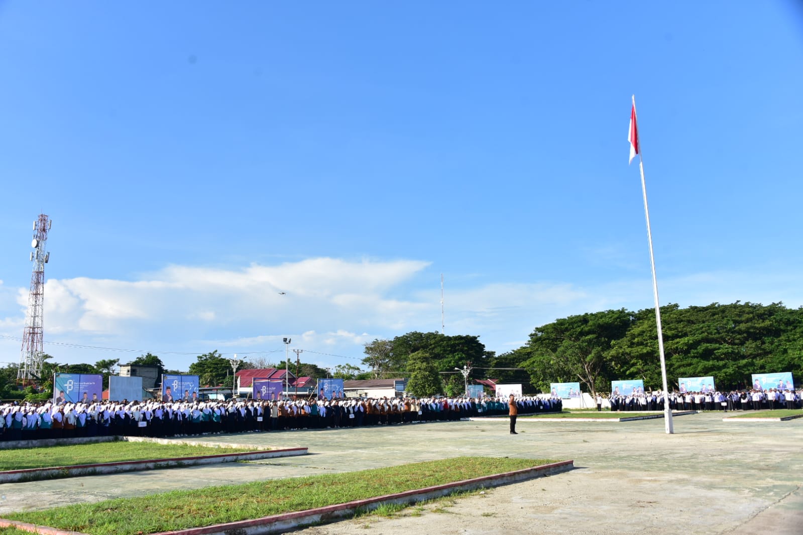 Suasana pelaksanaan upacara Peringatan Hari Amal Bhakti (HAB) ke-78 Kementrian   Agama RI tingkat Provinsi Gorontalo, dipimpin  Penjagub Ismail Pakaya.(Alfred)