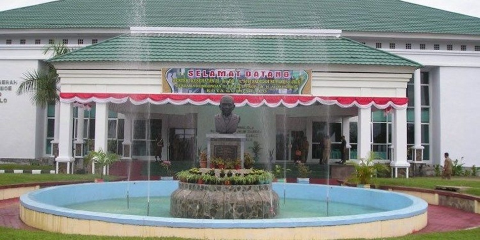 Rumah Sakit Aloei Saboe Gorontalo yang perawatnya ditampar pasien.(F:Ist)