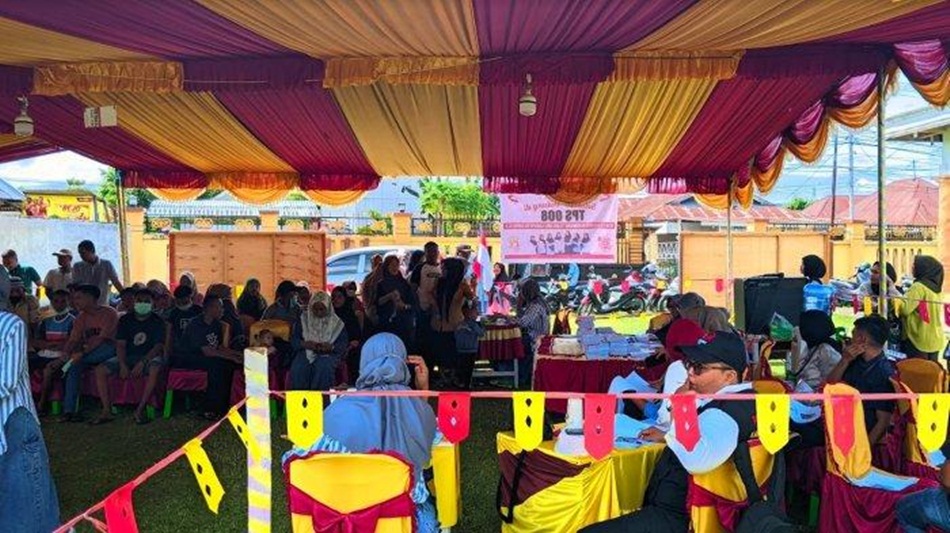 TPS berkonsep tempat resepsi pernikahan di Kabupaten Gorontalo..(F:ist)