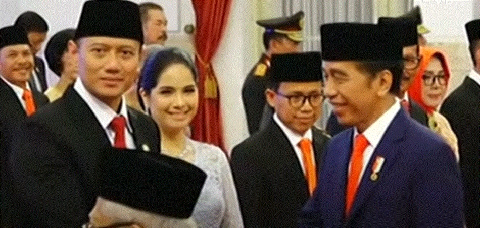 Agus Harimurti Yudhoyono resmi dilantik oleh Presiden Joko Widodo (Jokowi) sebagai Menteri ATR / BPN (IST)