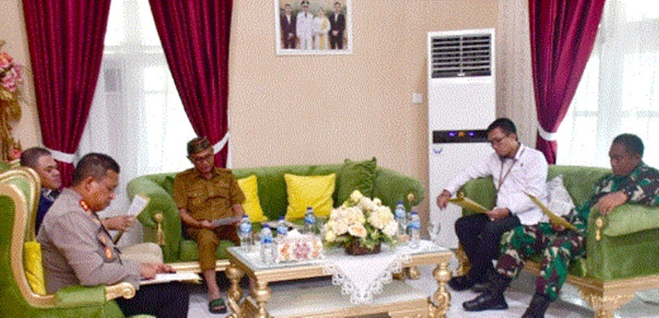 Rapat Forkopoimda Pohuwato yang berlangsung di Rudis Bupati (F:Hms-Kmfo)