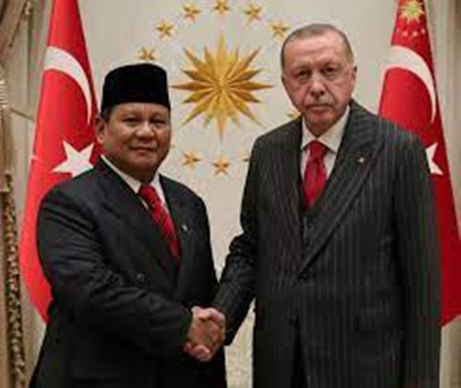 Presiden Turki Recep Tayyip Erdogan dan Prabowo Subianto  (Twitter/X @RTErdogan)