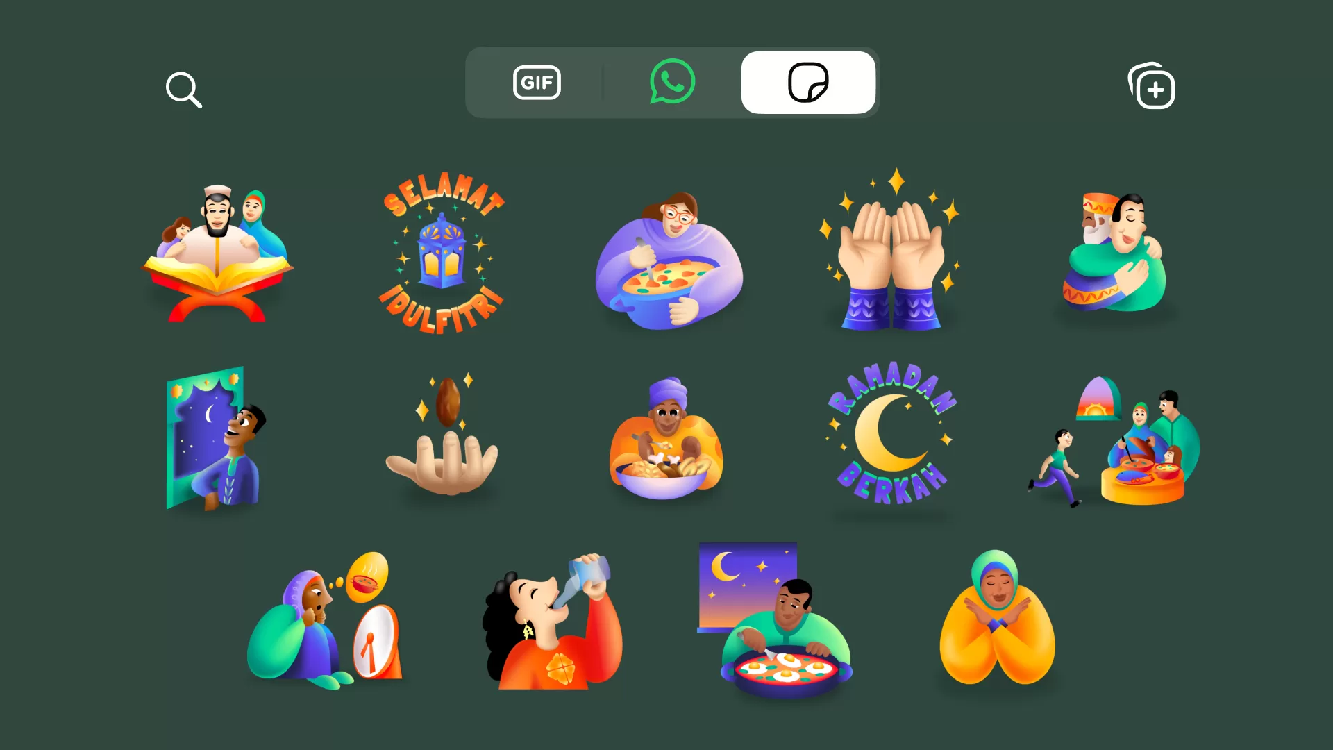 Stiker Ramadhan baru dari WhatsApp. (Istimewa)