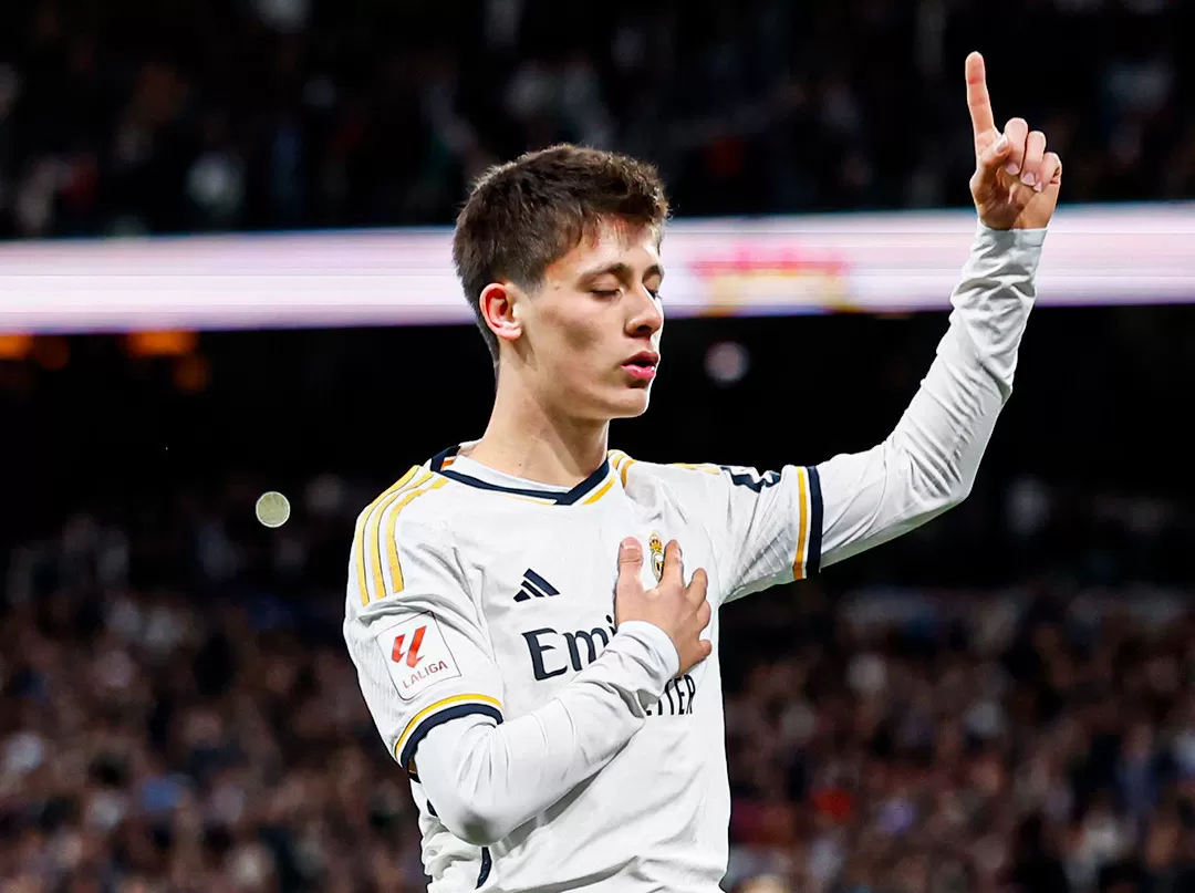 Potret Arda Guler setelah merayakan gol pertamanya. (Sumber Foto : Real Madrid)