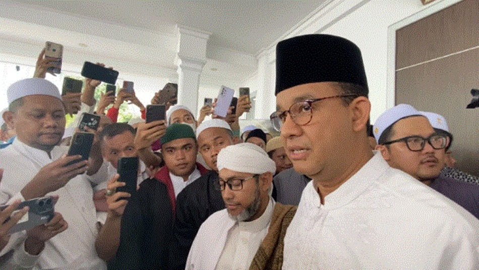 Capres nomor urut 1 Anies Baswedan di Markas Pemenangan AMIN, Jalan Diponegoro,  Menteng, Jakarta Pusat. (Foto: Ist)