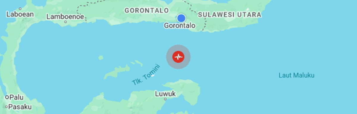 lokasi terjsdinya gempa yang melanda Gorontalo dan sekitarnya.(F:Dok BMKG)