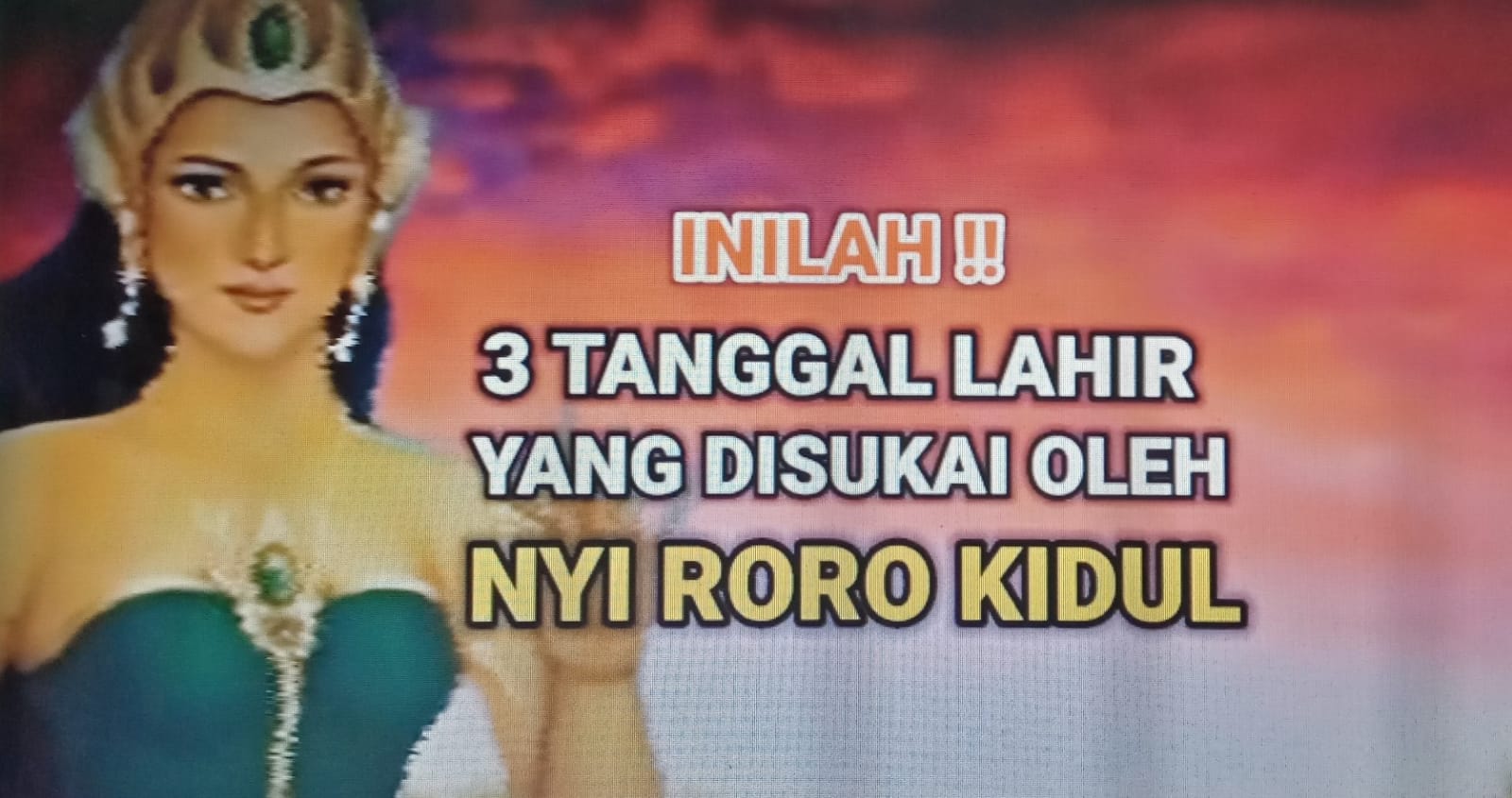 ilustrasi - 3 tanggal yang disukai Nyi Roro Kidul