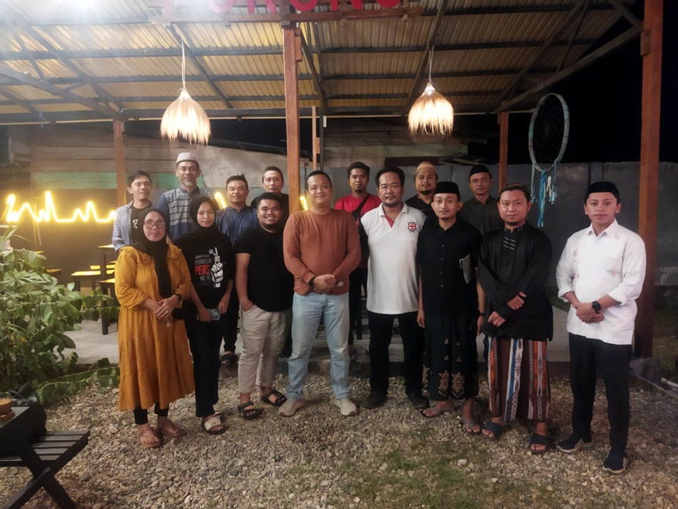 Suasana kearaban antara Kapolores Boalemo dengan jajaran awak media saat buka puasa bersama (F;Fik)