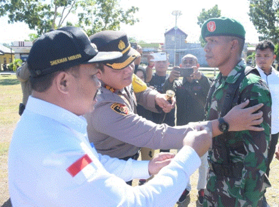 Apel Gelar Pasukan yang  berlangsung di lapangan terbuka  depan Mako Polres Boalemo Desa Lamu Kecamatan Tilamuta Kabupaten Boalemo. (F:Hms-Polres).