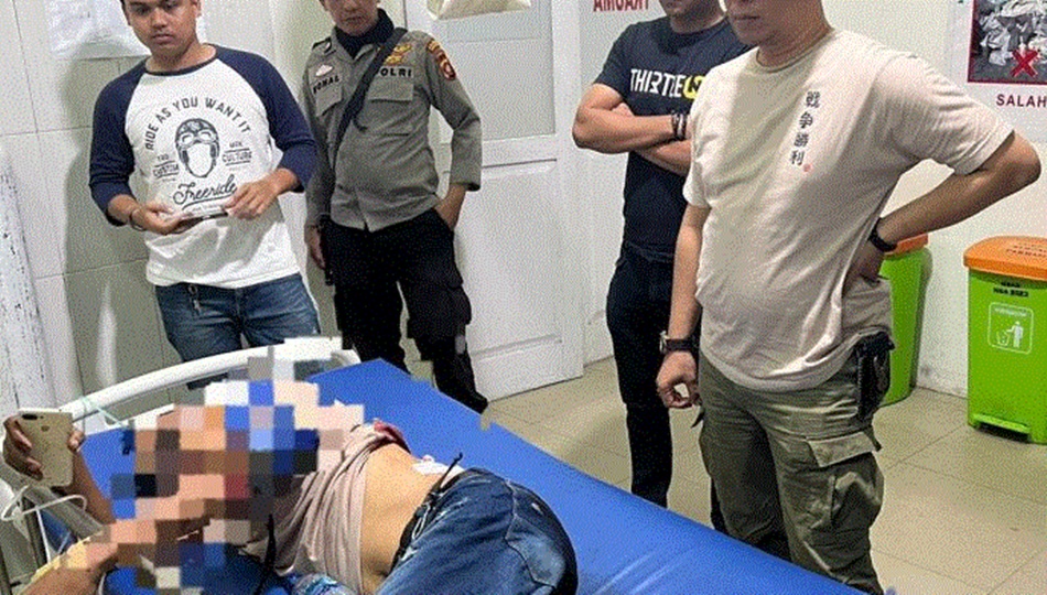 Polisi lakukan olah TKP kasus penikaman di kompleks eks terminal Anadalas Kota Gorontalo.(F:Hms-pol)