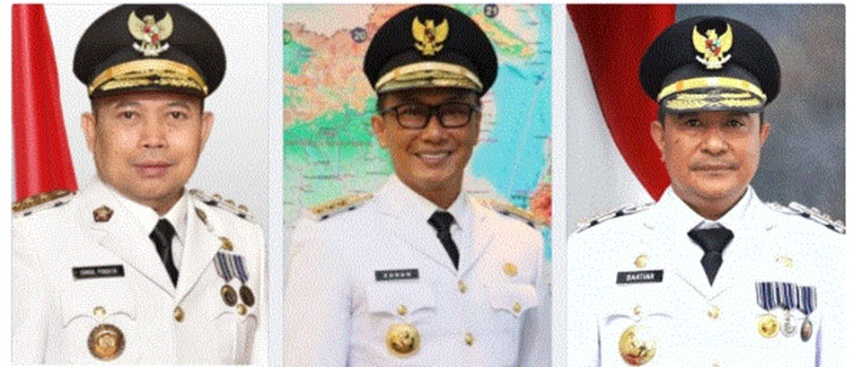 Penjabat Gubernur di Sulawesi yang dilantik diantaranya Ismail Pakaya, Bahtiar Baharudin, Zudan Arief Fakrullah.(F:istimewa)