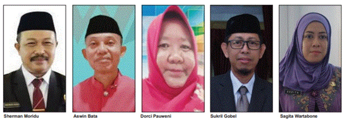 Calon Pj Boalemo Sherman Moridu, Aswin Bata, Dorci Pauweni,  Sukril Gobel dan Sagita Wartabone.(Foto:Ist)