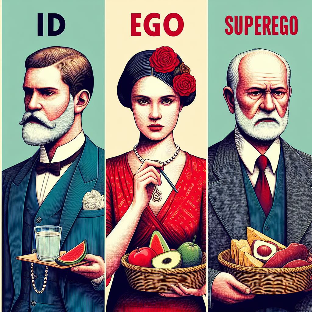 Ilustrasi kepribadian menurut Sigmund Freud: Ego, Id dan superego