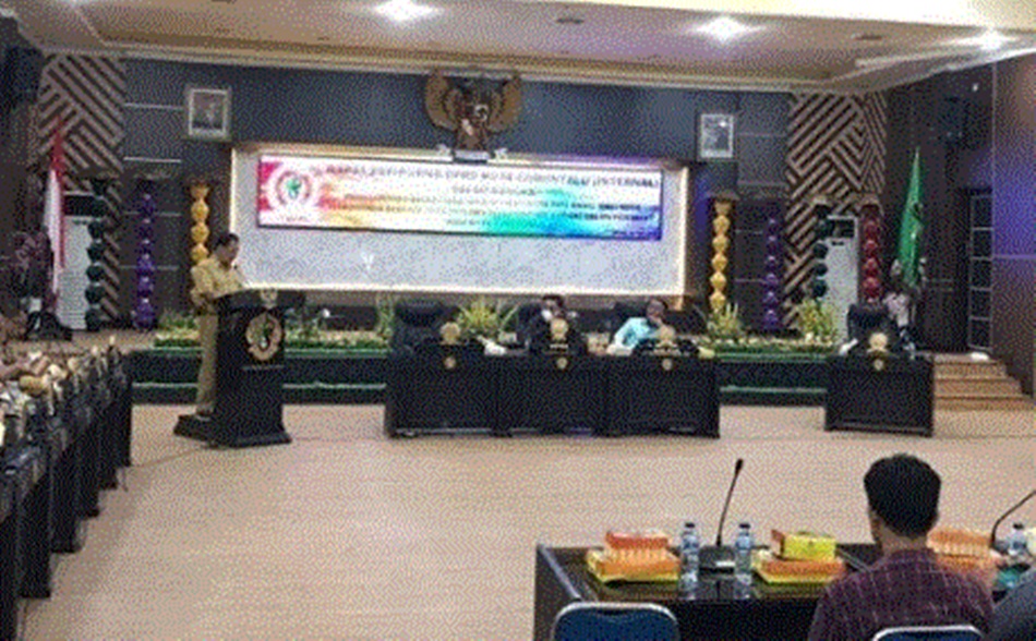 Rapat paripurna internal mengumumkan tina nama calon Pj Walikota Gorontalo di  DPRD Kota Gorontalo(F:ist )