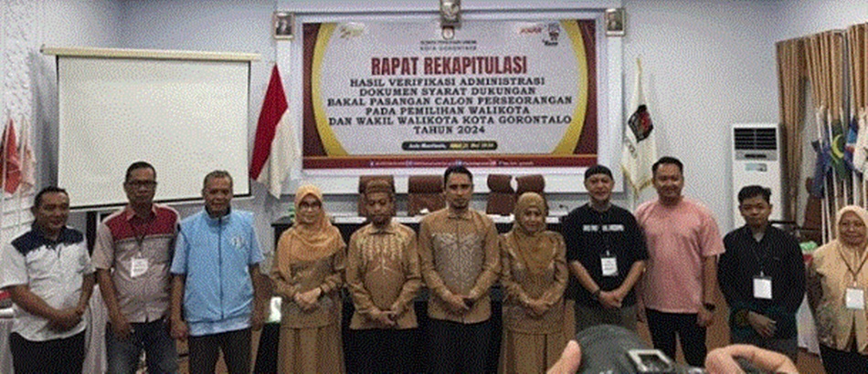 Tim LO dua bakal pasangan calon perserorangan usai rapat bersama KPU Kota Gorontalo. (F:Istimewa).