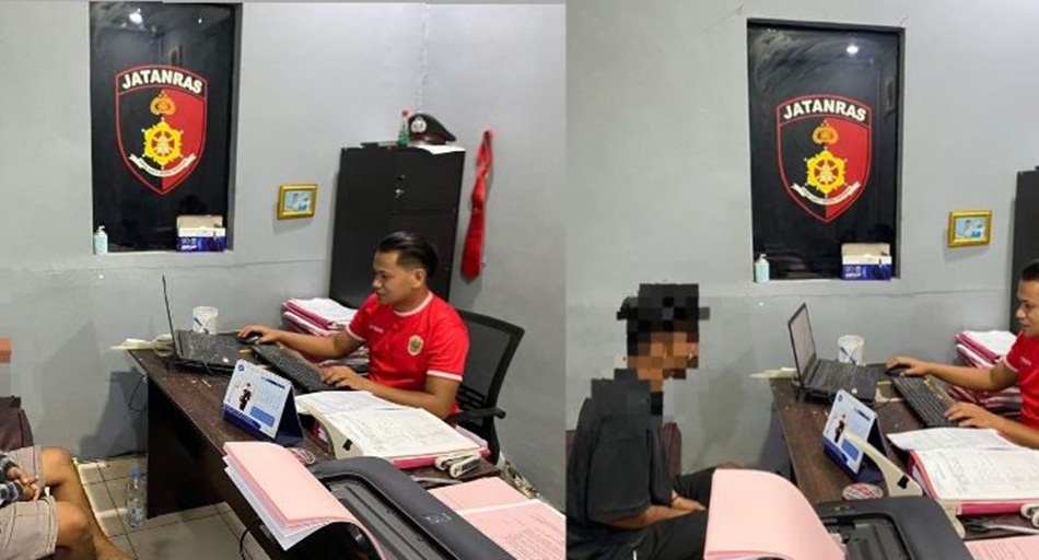 Dua pelaku pencutian HP saat diamankan Polrest Gorontalo (F:hms-pol).
