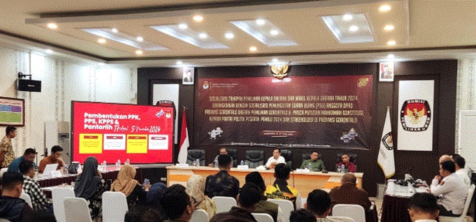 KPU Provinsi Gorontalo sosialisasi  tahapan Pilkada dengan sosialisasi Pemungutan Suara Ulang Pemilu Anggota DPRD  Provinsi Gorontalo Dapil Gorontalo 6. (Foto: GP)