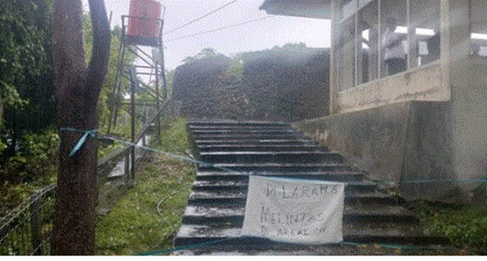 Kawasan benteng Otanaha Kota Gorontalo ditutup sementara akibat   longsor  (F:humas)