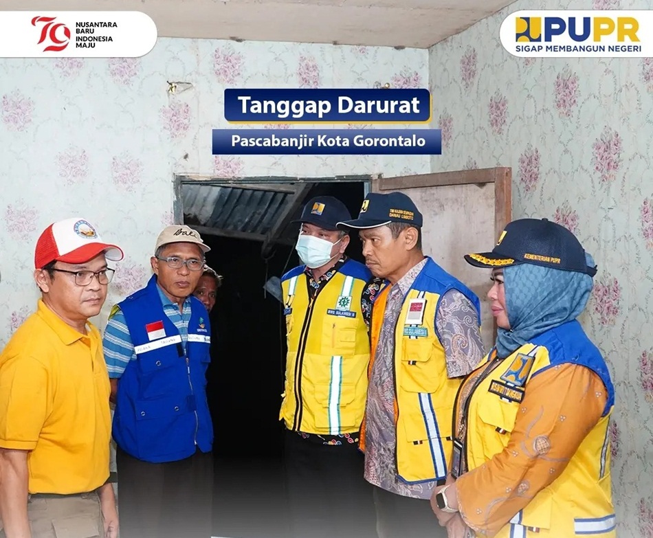 BWS Sulawesi II Gorontalo saat tuurun langsung indetifikasi tanggul bermasalah.(F:humas)