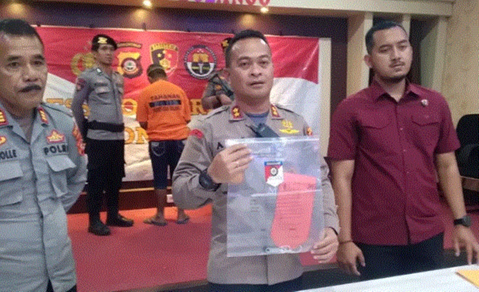 Kapolres Bone Bolango saat konfrensi pers. (F:hms-pol)