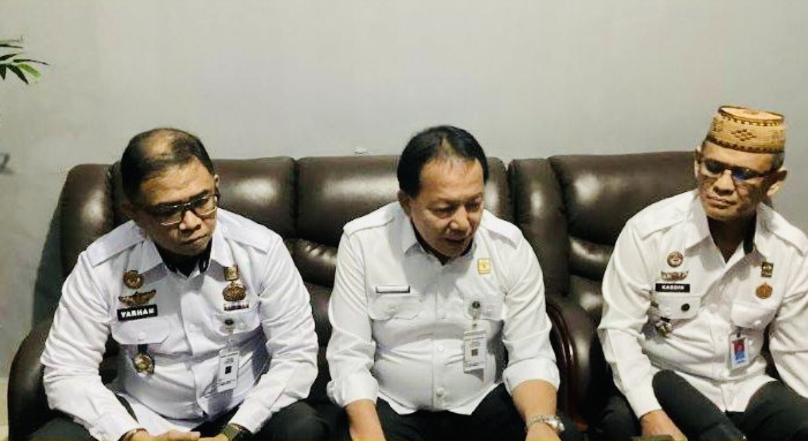 Konferensi Pers Lapas kelas II A Gorontalo terkait kematian warga binaan pada Rabu (14/8/2024).&nbsp;