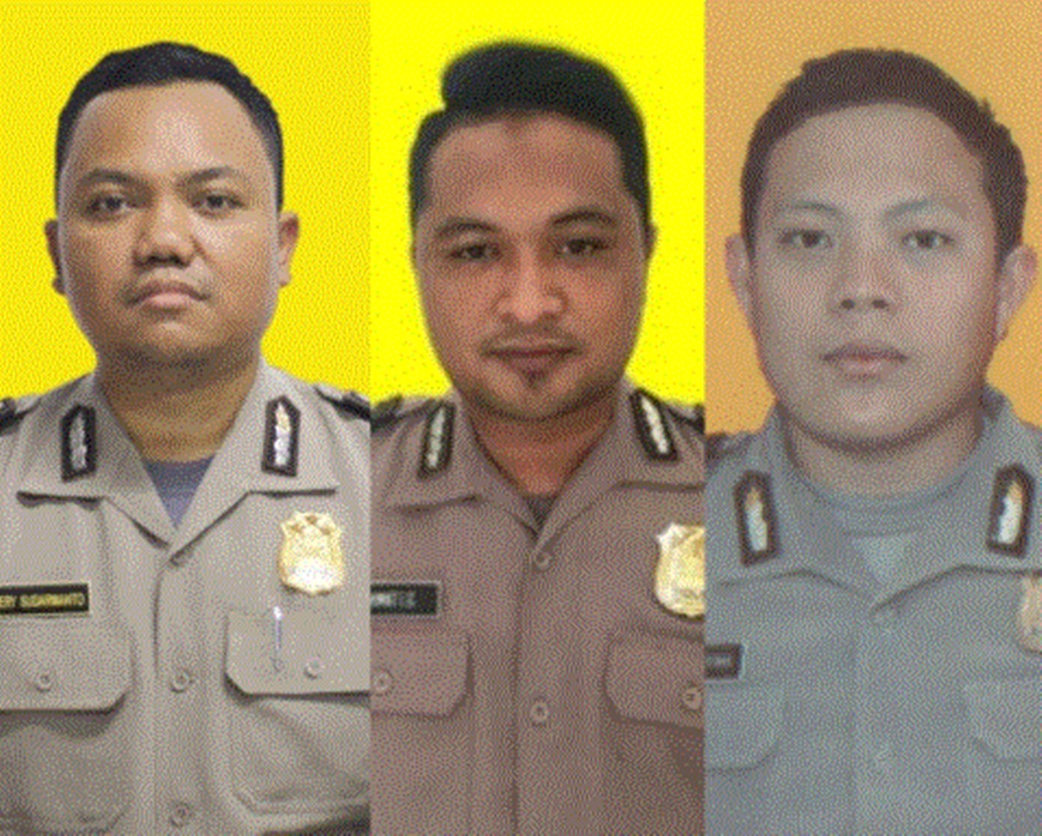 Tiga anggota Polisi yang mendapatkan pemberhentian tidak dengan hormat (F:hms-Pol)