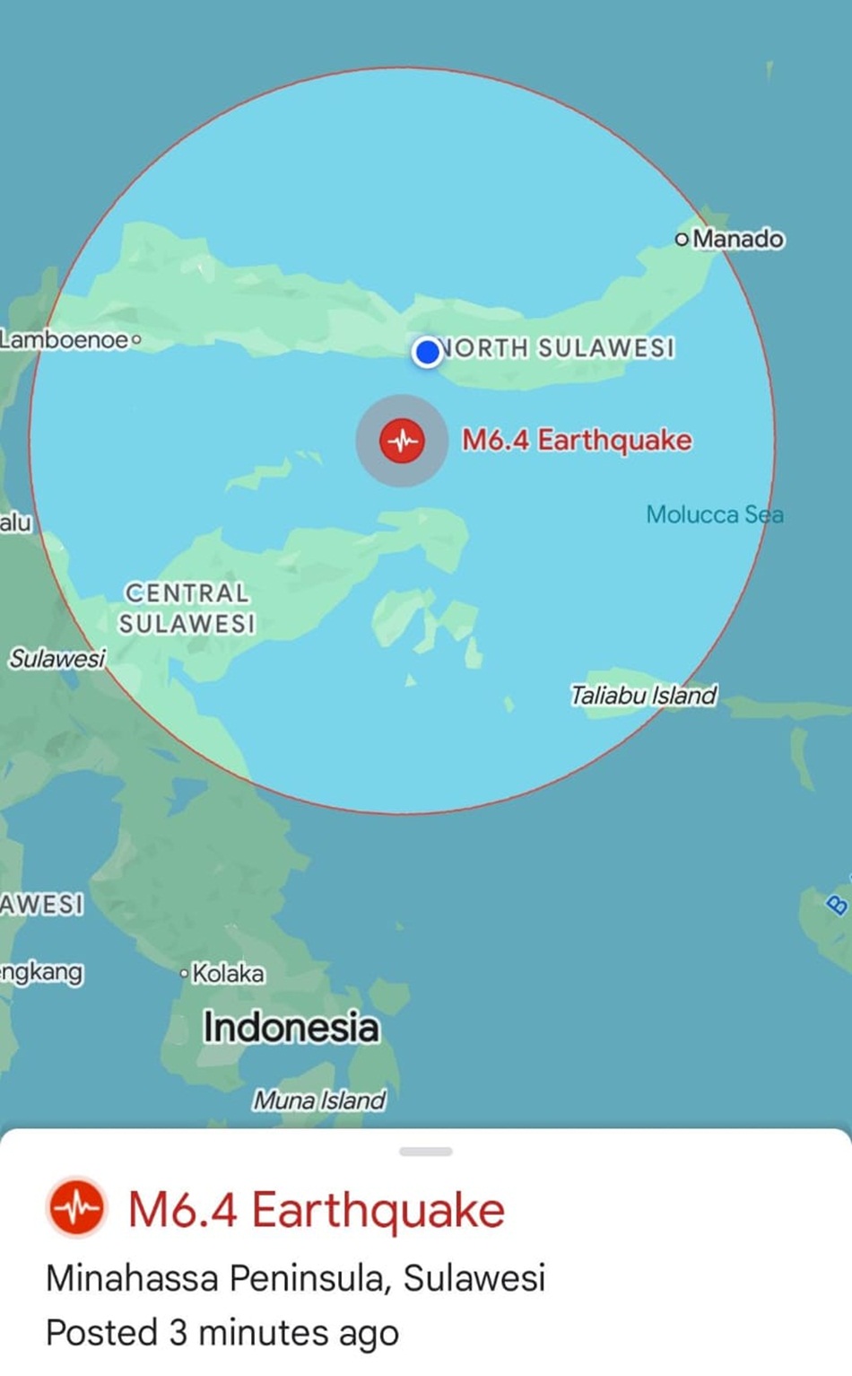 lokasi gempa Gorontalo (F:BMKG)