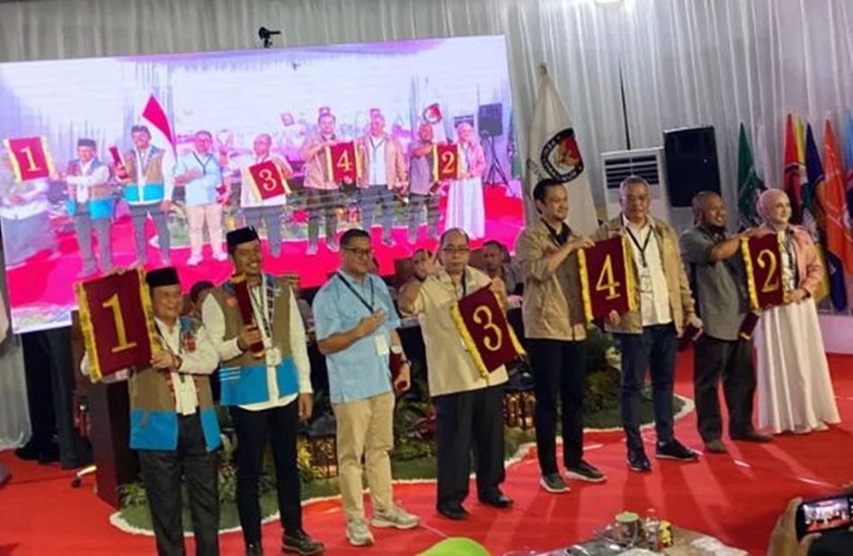 Nomor Urut Pasangan Calon Walikota dan Wakil Walikota Gorontalo 2024,sesuai hasil pengundian nomor urut Pilwako Gorontalo 2024 (F:istimewa)