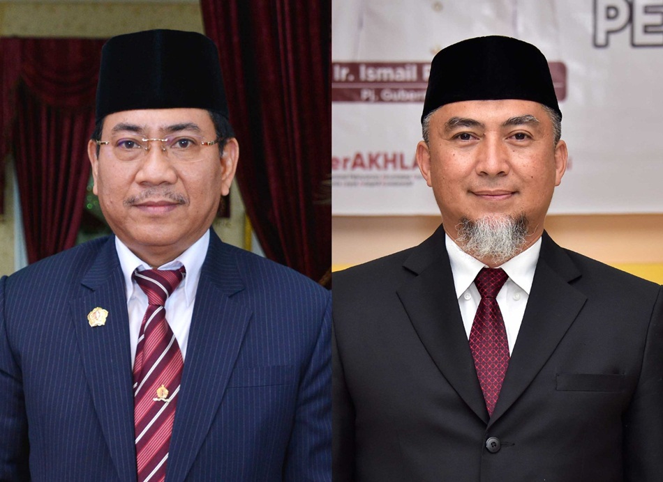 Syukri Botutihe dan Budiyanto Sidiki sebagai Pjs Bupati Kabupaten Gorontalo dan Pjs. Bupati Bone Bolango yang ditunjuk Menteri Dalam Negeri. (F:Kmfo)