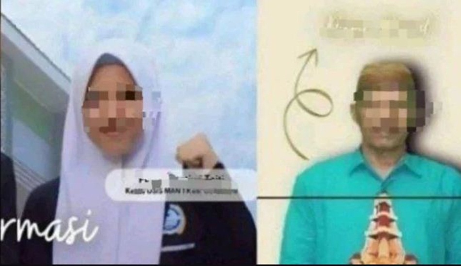 oknum guru yang videonya viral bersama siswanya (F:Isti)
