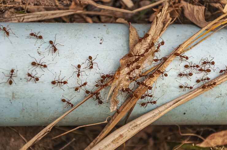 Ilustrasi, Semut keluar dari sarang untuk mencari makanan