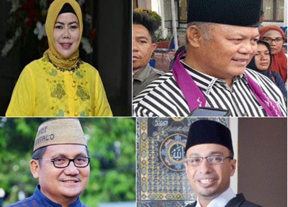 empat calon wakil gubernur Gorontalo  yang akan bertarung di Pilgub Gorontalo 2024 (F:dok)