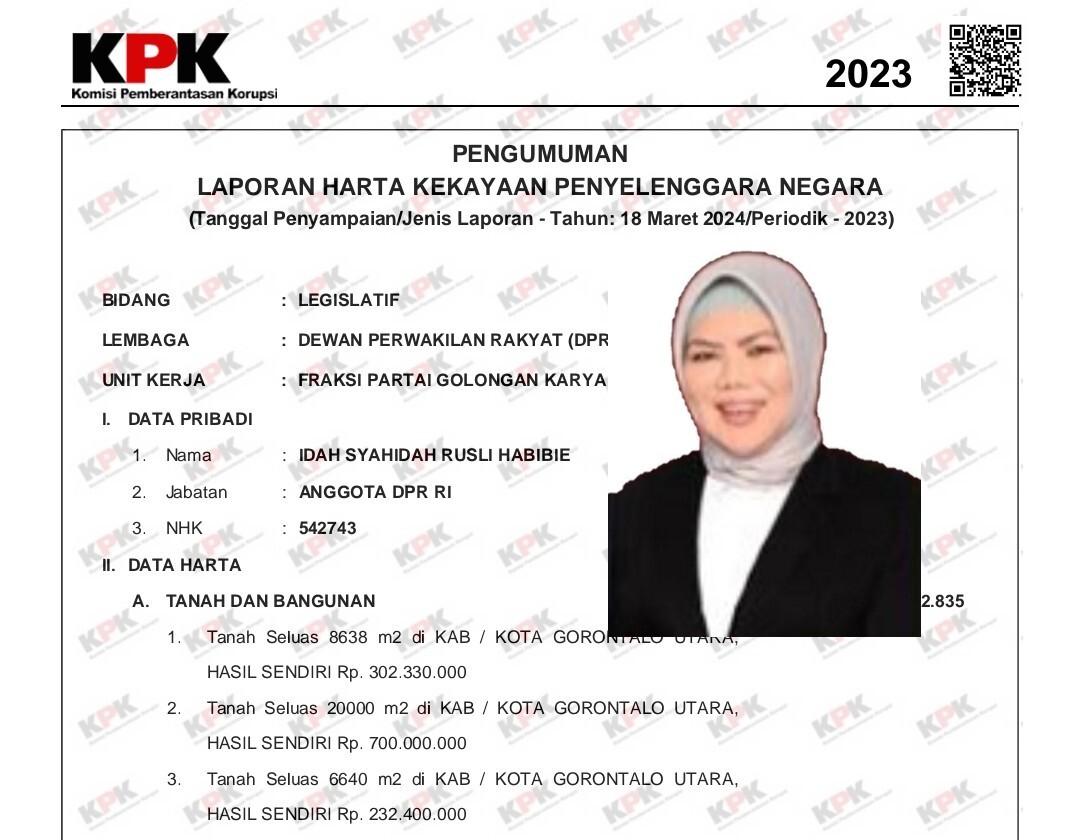 Cawagub Idah Syahidah Rusli Habibie