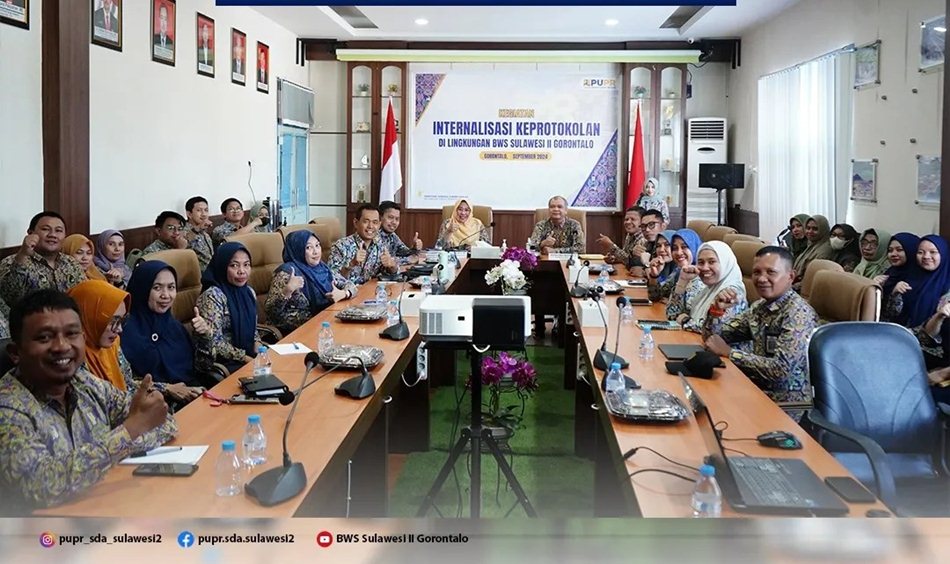 Pembukaan  kegiatan keprotokolan dilngkungan BWS Sulawesi II Gorontalo (F:humas)