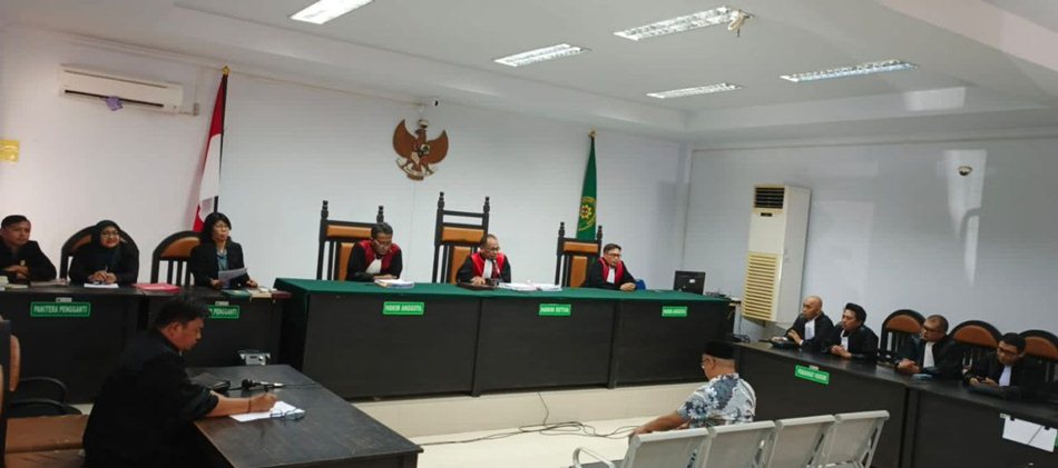 Sidang putusan kasus SPAM Dungingi Kota Gorontalo di PN Tipikor Gorontalo.(F:gpd)
