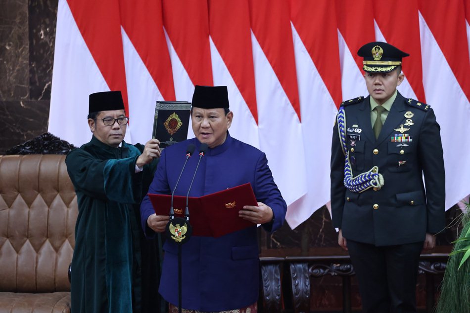Pelantikan Presiden terpilih Prabowo Subianto dalam sidang MPR RI (F:ist)