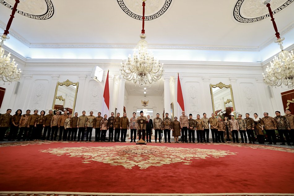 Presiden Prabowo umumkan kabinet merah putih (F:ist)