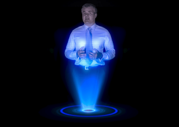 ilustrasi teknologi hologram