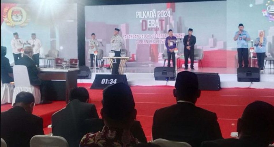 Suasana debat calon gubernur dan wakil gubernur Gorontalo, yang digelar KPU Provinsi Gorontalo. (F:gpd)