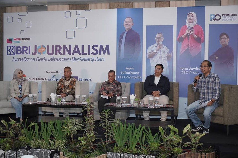 Promedia Teknologi Indonesia (PTI) bersama Bank BRI, sukses menggelar acara bertajuk &lsquo;BRI Journalism 360. (F:Pro)