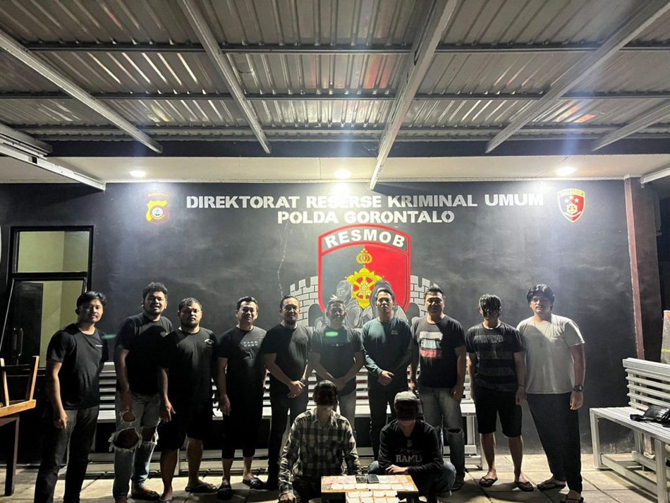 Tim Resmob Otanaha DitReskrimum Polda Gorontalo berhasil   mengamankan sejumlah pelaku yang terlibat dalam perjudian online jenis togel .(f:hms-pol)