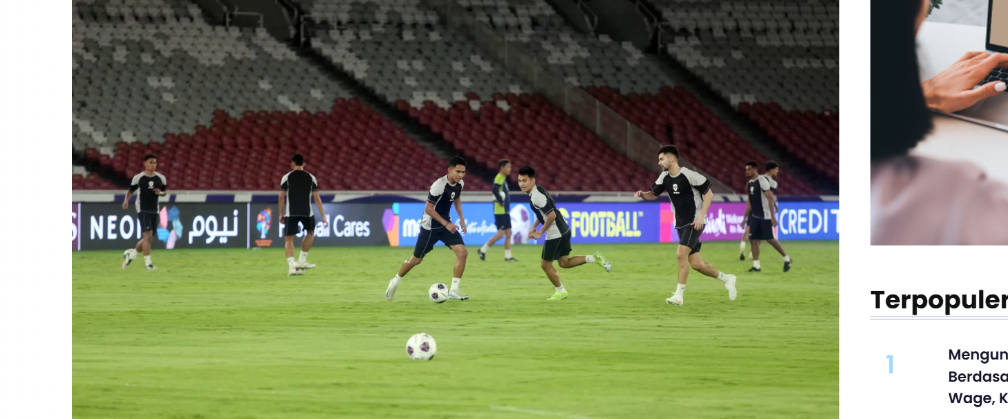 sesi latihan resmi di Stadion Utama Gelora Bung Karno, Senayan, Jakarta, Senin (18/11/2024).