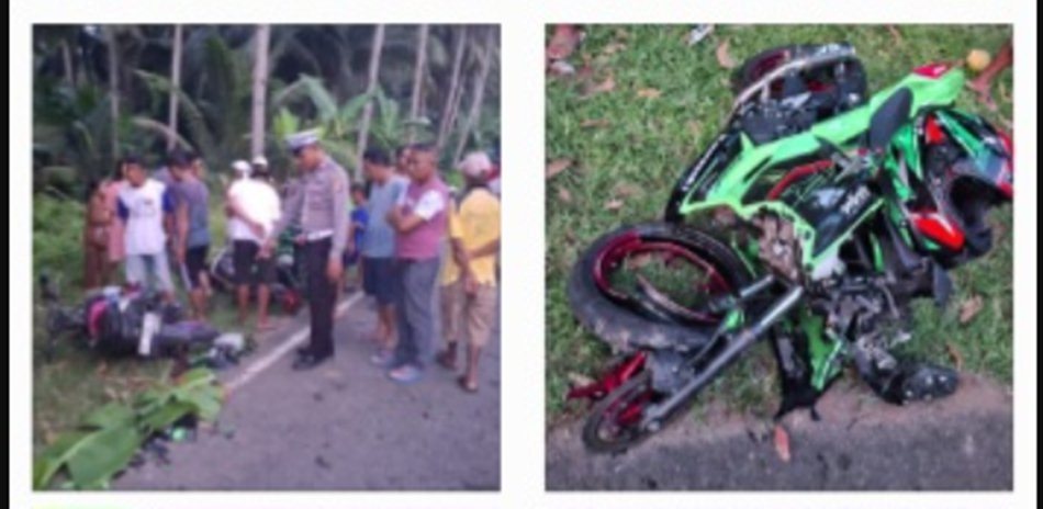 Kondisi sepeda motor yang mengalami kecelakaan maut (F:istimewa)