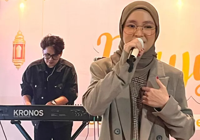 Nissa dan Ayus Sabyan. (Shafa Nadia/Jawa Pos)