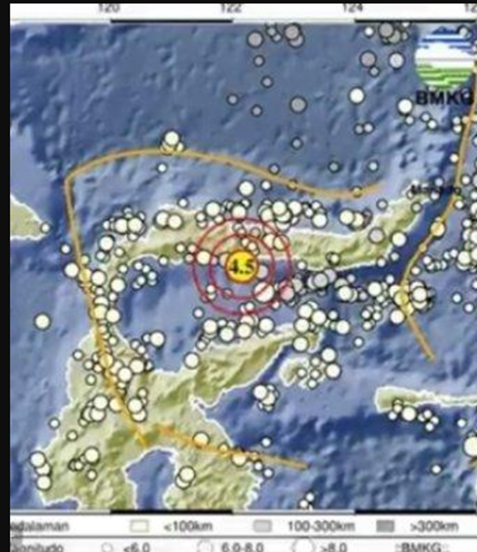Rilis  BMKG sebut gempa terkini yang guncang tenggara Pohuwato. (F:BMKG)
