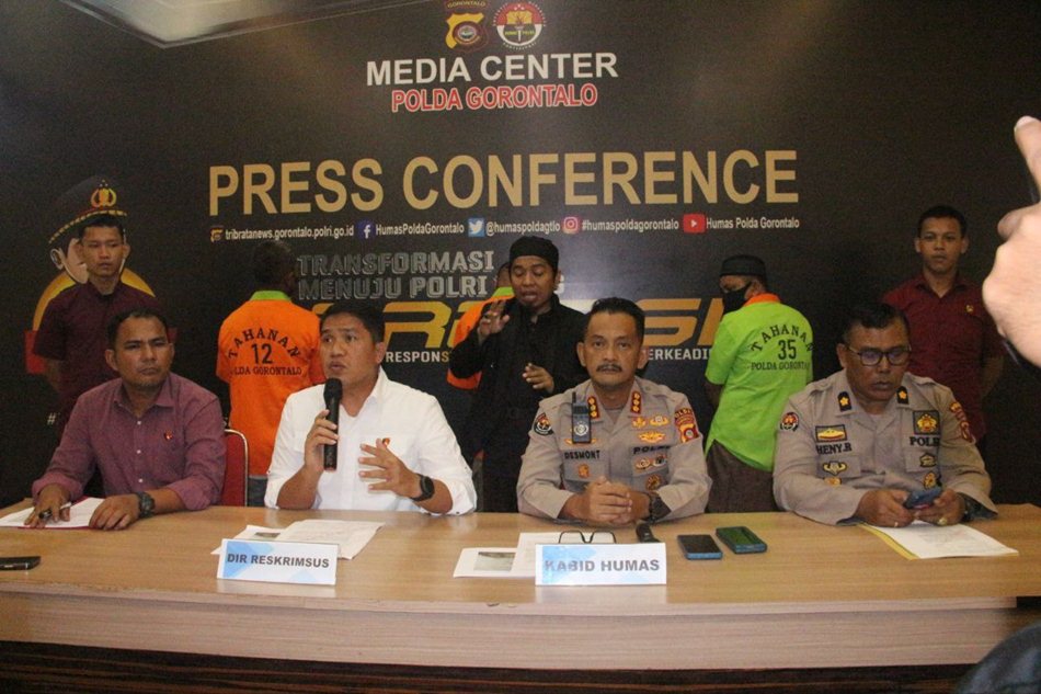 Press conference yang digelar Polda Gorontalo (F:hms-Pol)