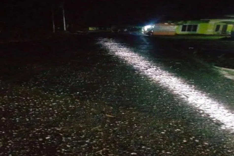 fenomena hujan jelly yang terjadi di Gorontalo Utara (F:istimewa)